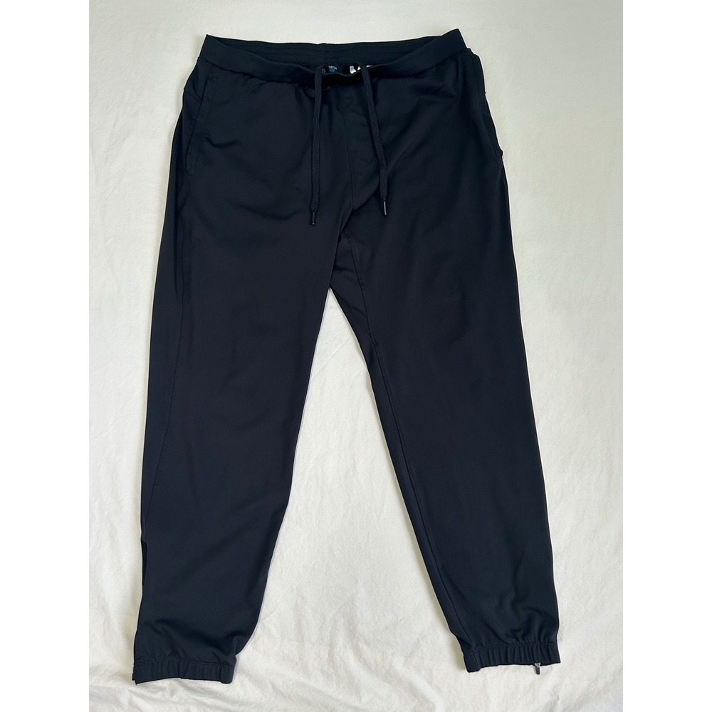 Mondetta Outdoor‎ Project Mens Black Athletic Joggers Tapered Zip Cuff Pants L